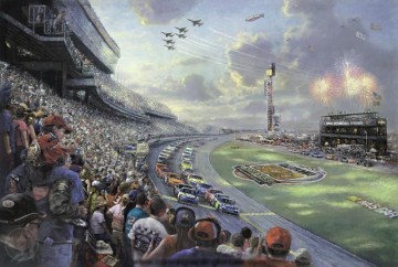 Thomas Kinkade Painting - Trueno de NASCAR Thomas Kinkade
